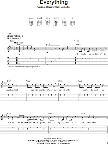Everything - Easy Guitar with TAB, New, Main