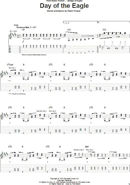 Day Of The Eagle - Guitar TAB, New, Main