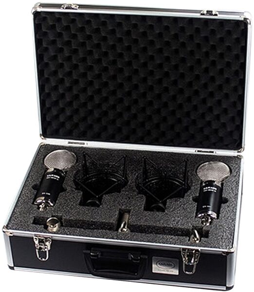 Cascade Microphones Fat Head II Stereo Pair Microphone Blumlein Package with Lundahl LL2913 Transformers, Black Angle