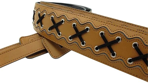 Vorson X Design Premium Leather Guitar Strap, Brown, Brown 1