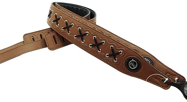Vorson X Design Premium Leather Guitar Strap, Dark Brown, Dark Brown