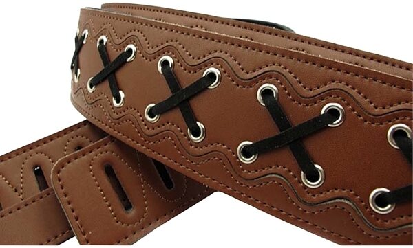 Vorson X Design Premium Leather Guitar Strap, Dark Brown, Dark Brown 1