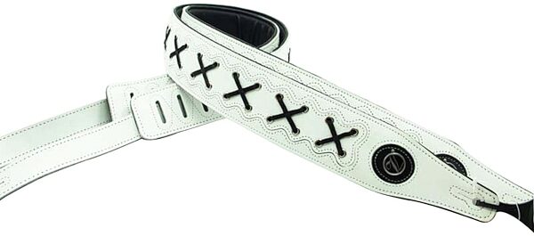 Vorson X Design Premium Leather Guitar Strap, White, White