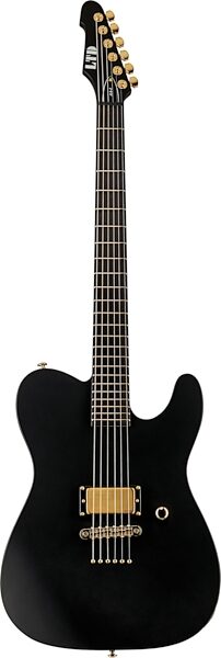 ESP LTD Alan Ashby AA-1 Electric Guitar (with Case), Satin Black, Blemished, Action Position Back