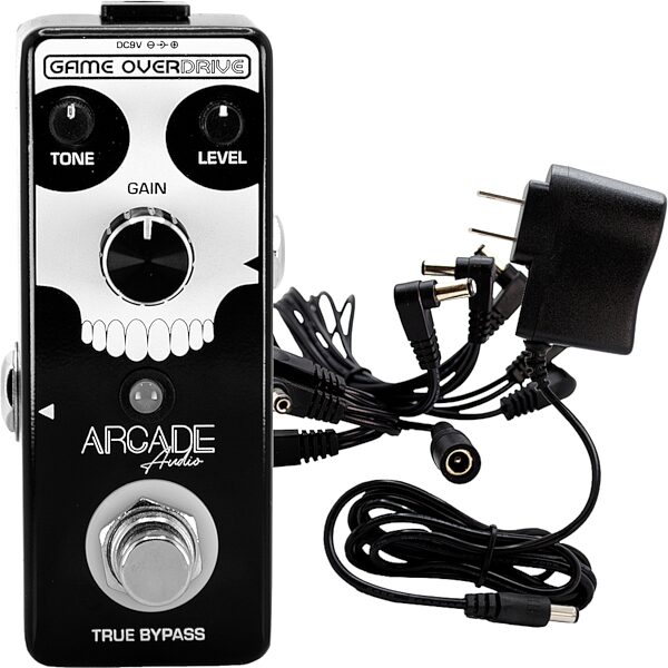 Arcade Audio Game OverDrive Pedal, With Daisy Chain and Power Supply, pack