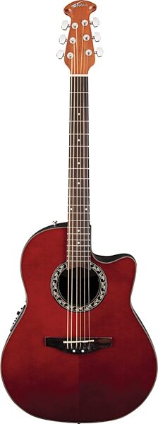 Applause by Ovation AB24 Acoustic-Electric Guitar, Ruby Red