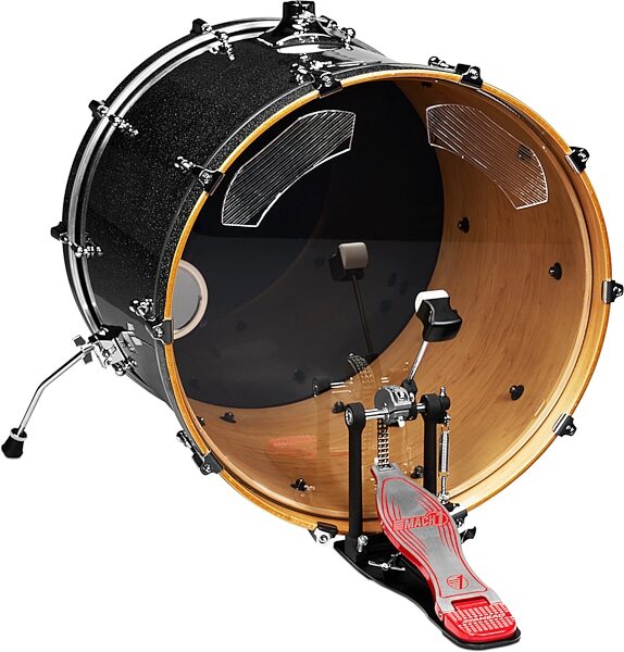 Ahead Bass Drum Gel Dampers Muffling System, Action Position Back