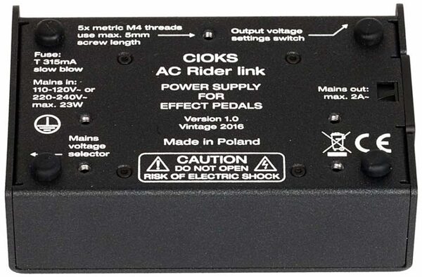 Cioks AC Rider Link Pedal Power Supply, Bottom