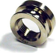 Fishman Strap Nut, Chrome, 5-Pack, Angled Front