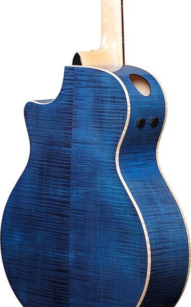 Ibanez AE390 Acoustic-Electric Guitar, Natural Top Aqua Blue, Action Position Back