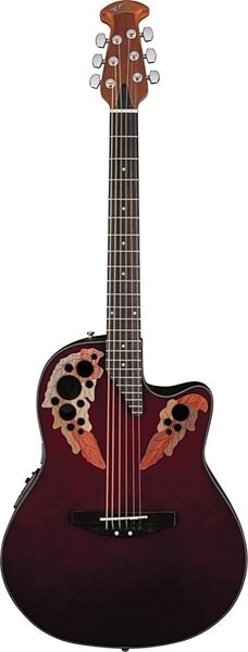 Applause by Ovation AE44 Elite Acoustic-Electric Guitar, Ruby Red