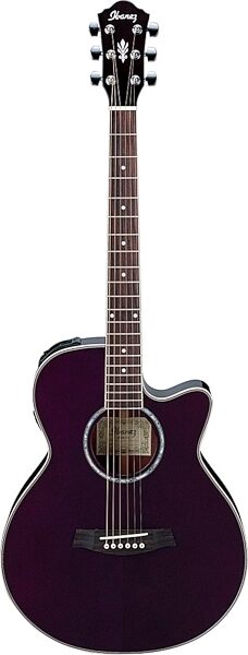 Ibanez AEG10 Acoustic-Electric Guitar with Fishman Pickup, Transparent Purple