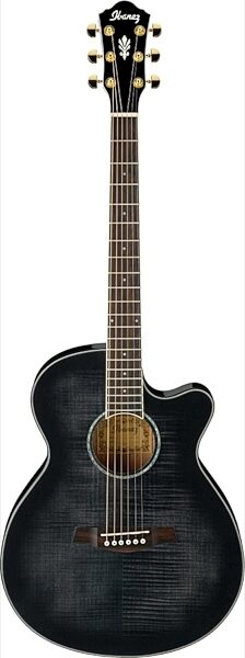 Ibanez AEG240 Acoustic-Electric USB Guitar, Transparent Black Sunburst