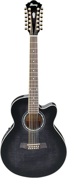 Ibanez AEL2012ETKS 12-String Acoustic-Electric Guitar, Transparent Black Sunburst