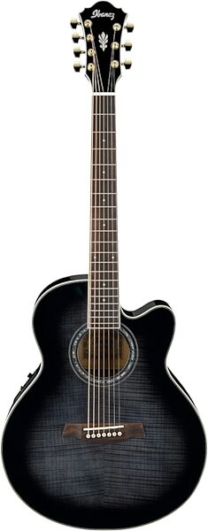 Ibanez AEL207E Acoustic-Electric Guitar, 7-String, Transparent Black Sunburst
