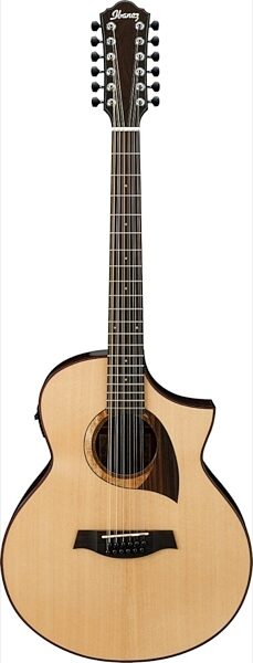 Ibanez AEW2212CD Exotic Wood Bubinga Acoustic-Electric Guitar, 12-String, Natural