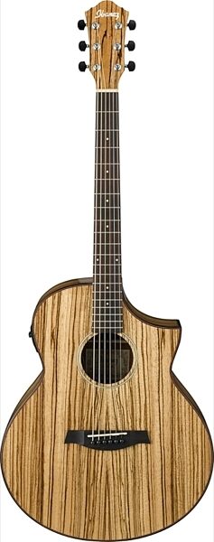 Ibanez AEW40ZW Artwood Zebrawood Acoustic-Electric Guitar, Natural