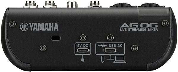 Yamaha AG06MK2 Livestreaming USB Mixer, Black, Rear detail Back
