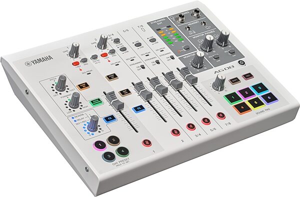 Yamaha AG08 Livestreaming Mixer, White, Action Position Front