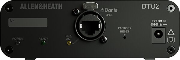 Allen and Heath DT02 Dante to XLR Output Interface, Action Position Back