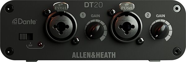 Allen and Heath DT20 XLR to Dante Input Interface, Action Position Back