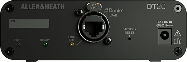Allen and Heath DT20 XLR to Dante Input Interface, AH-DT-20-M (2 In, No Power Supply), Action Position Back