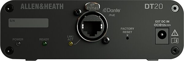 Allen and Heath DT20 XLR to Dante Input Interface, Action Position Back