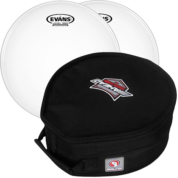 Ahead Armor Padded Snare Drum Bag, 4x14&quot;, with B14 Heads, pack