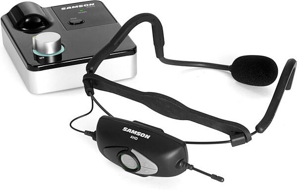 Samson AirLine XDm Fitness Headset Digital Wireless Microphone System with Tabletop Receiver, New, Main