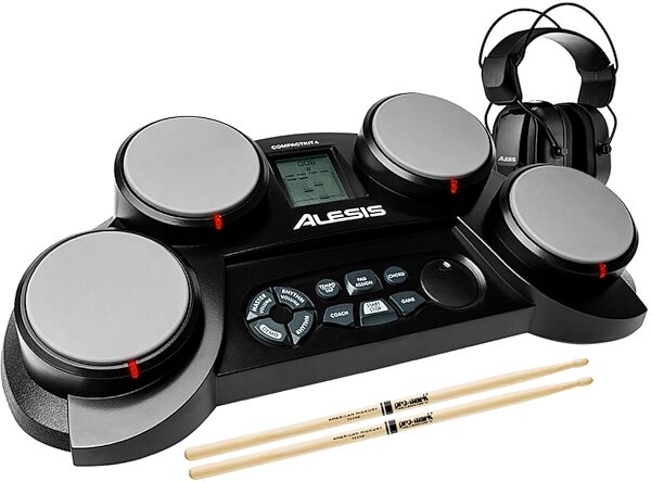 Alesis CompactKit 4 Portable Tabletop Drum Kit, pack