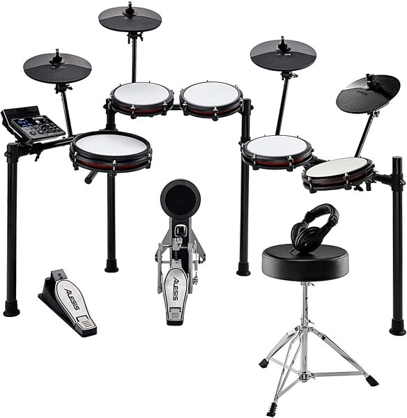 Alesis Nitro Max Electronic Drum Set, 8-Piece, With Alesis Drum Essentials Pack and Nitro Max Expansion Kit, ve