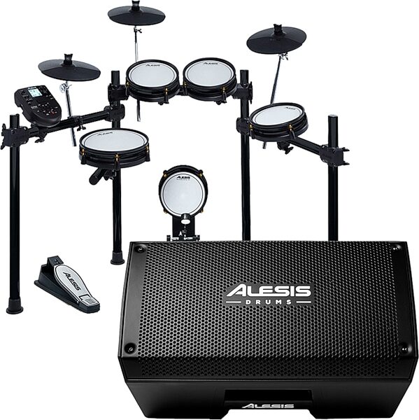 Alesis Surge Mesh Special Edition Electronic Drum Kit, Bundle with Strike Amp 8, pack