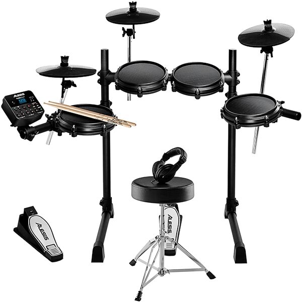 Alesis Turbo Mesh Electronic Drum Kit, With Alesis Drum Essentials Pack, pack