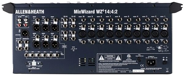 Allen and Heath MixWizard WZ4 14:4:2 USB Mixer, 14-Channel, Rear