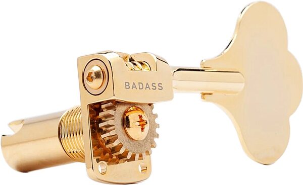 Leo Quan Badass OGT Inline Mini Bass Tuners, Gold, Action Position Back