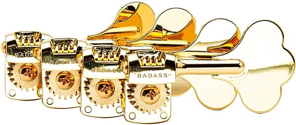 Leo Quan Badass OGT Inline Mini Bass Tuners, Gold, Action Position Back