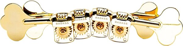 Leo Quan Badass OGT 2x2 Mini Bass Tuners, Gold, Action Position Back