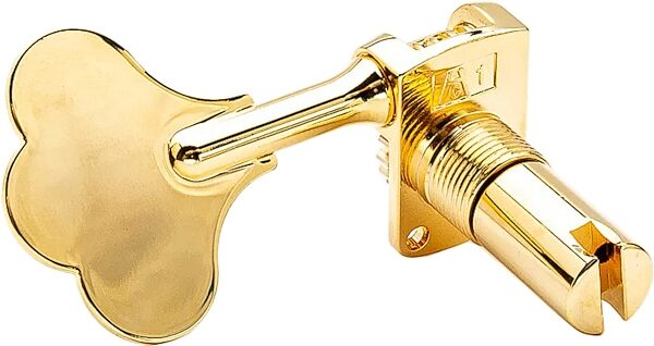 Leo Quan Badass OGT 2x2 Mini Bass Tuners, Gold, Action Position Back