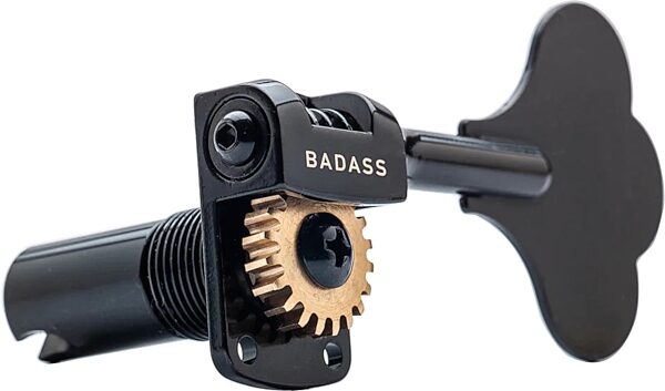 Leo Quan Badass OGT 2x2 Mini Bass Tuners, Black, Action Position Back