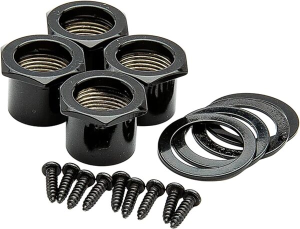 Leo Quan Badass OGT 2x2 Mini Bass Tuners, Black, Action Position Back