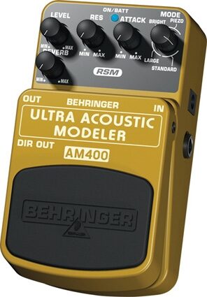 Behringer AM400 Ultra Acoustic Modeler Pedal, Right Angle