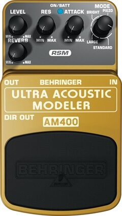Behringer AM400 Ultra Acoustic Modeler Pedal, Top