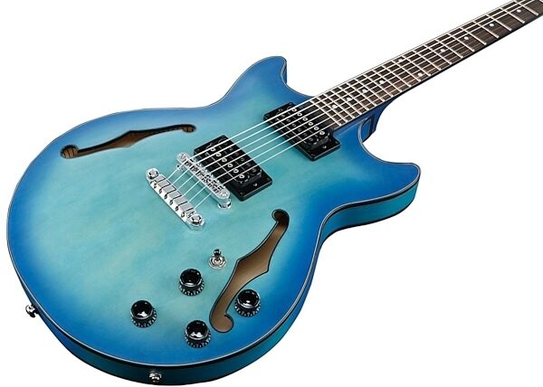 Ibanez AM73 Artcore Semi-Hollowbody Electric Guitar, Jet Blue Burst - Top