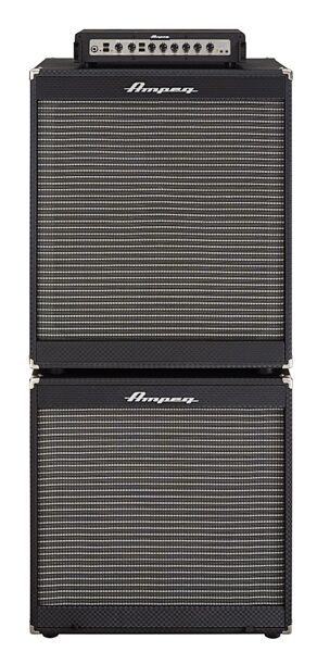 Ampeg Portaflex PF-800 Head with 4x10 and 1x15 Cabinets Bass Amplifier Stack, Main