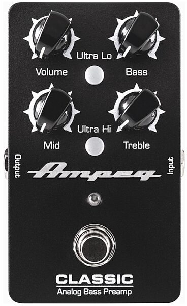 Ampeg Classic Analog Bass Preamp Pedal, New, Main