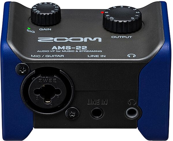 Zoom AMS-22 USB Audio Interface, New, Action Position Back