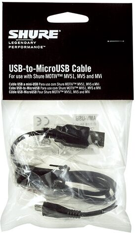 Shure AMV-USBC15 MOTIV USB-C Accessory Cable, 15 inch, Detail Side