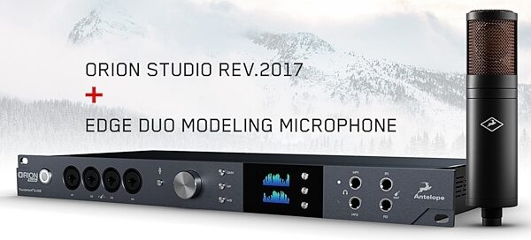 Antelope Audio Orion Studio Rev2017 Thunderbolt and USB Audio Interface, Orion Studio with Edge Duo Mic Bundle