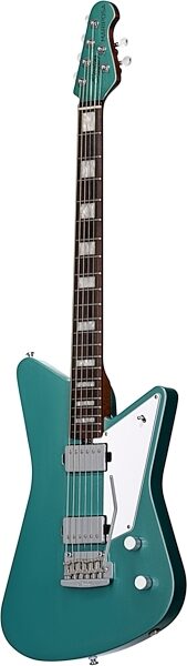Sterling by Music Man Mariposa Electric Guitar, Dorado Green, Angled Front