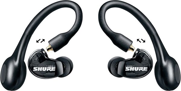 Shure AONIC 215 Gen 2 True Wireless Earphones, Black, Black - Detachable Closeup